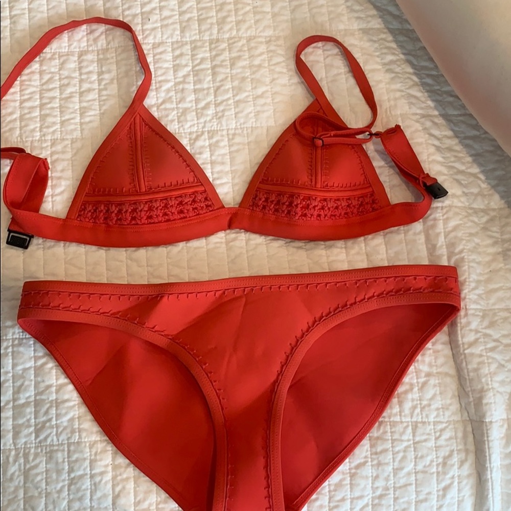 Triangl bathing suit top XS bottom S
